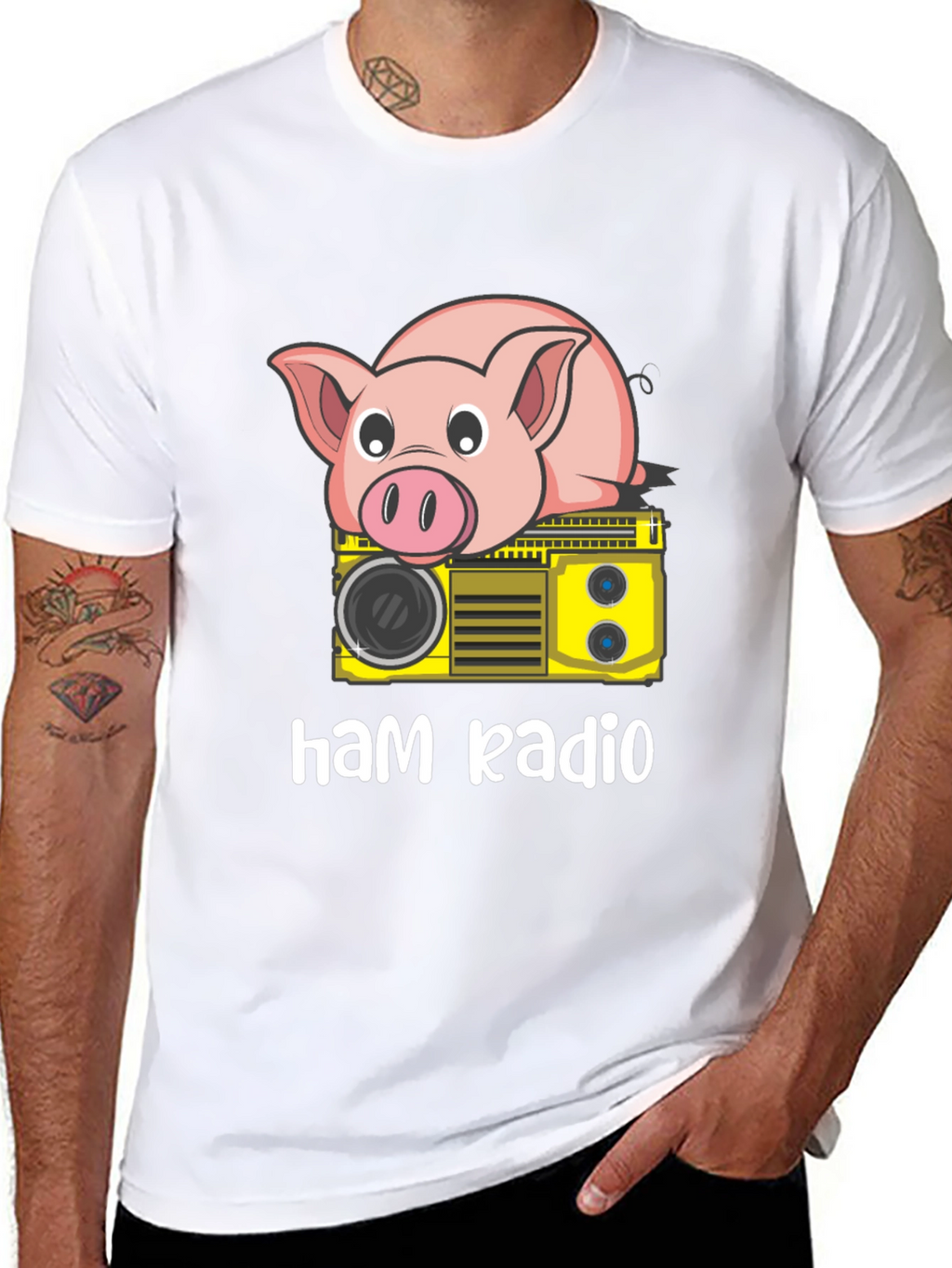 Ham Radio Pig Graphic Tee
