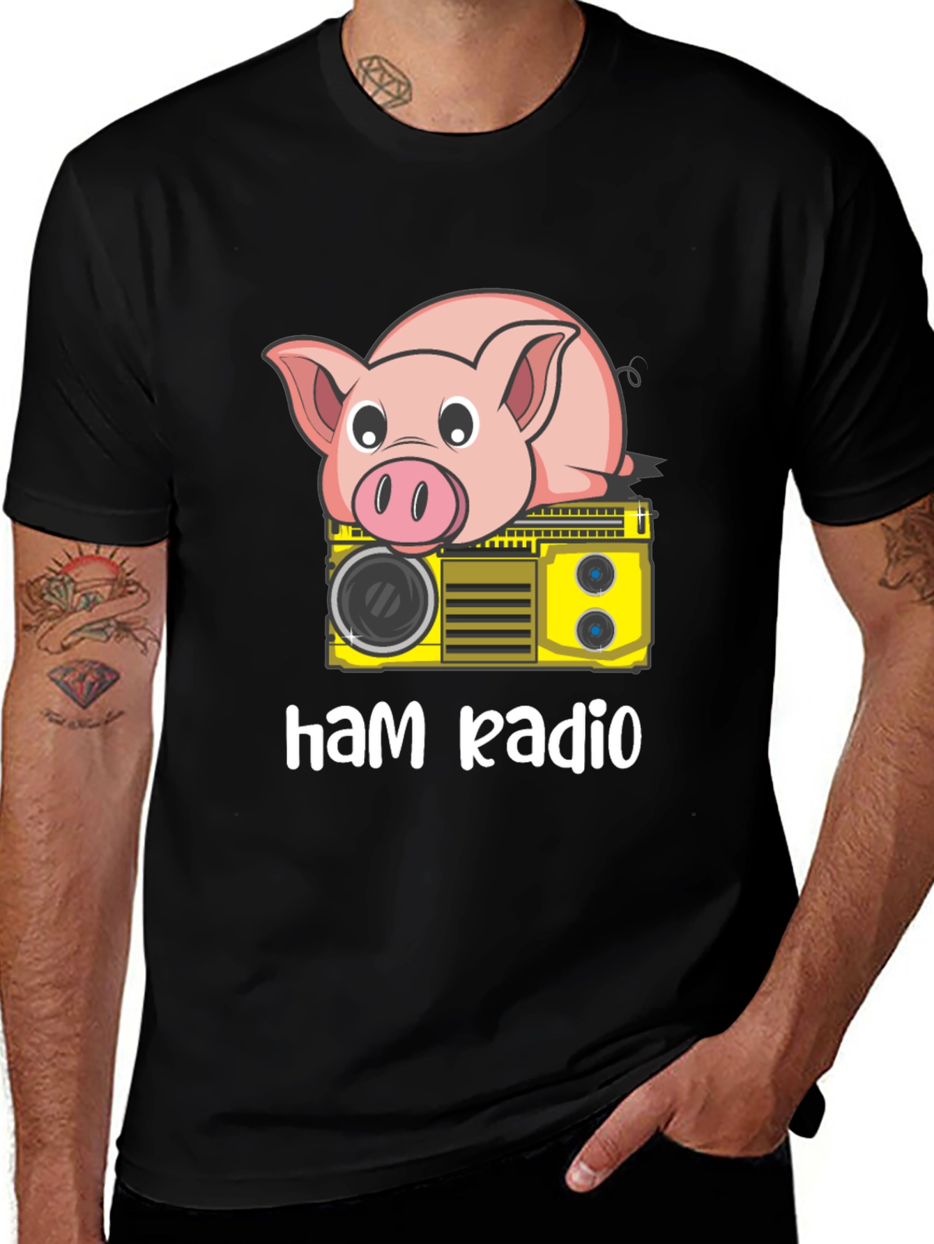 Ham Radio Pig Graphic Tee