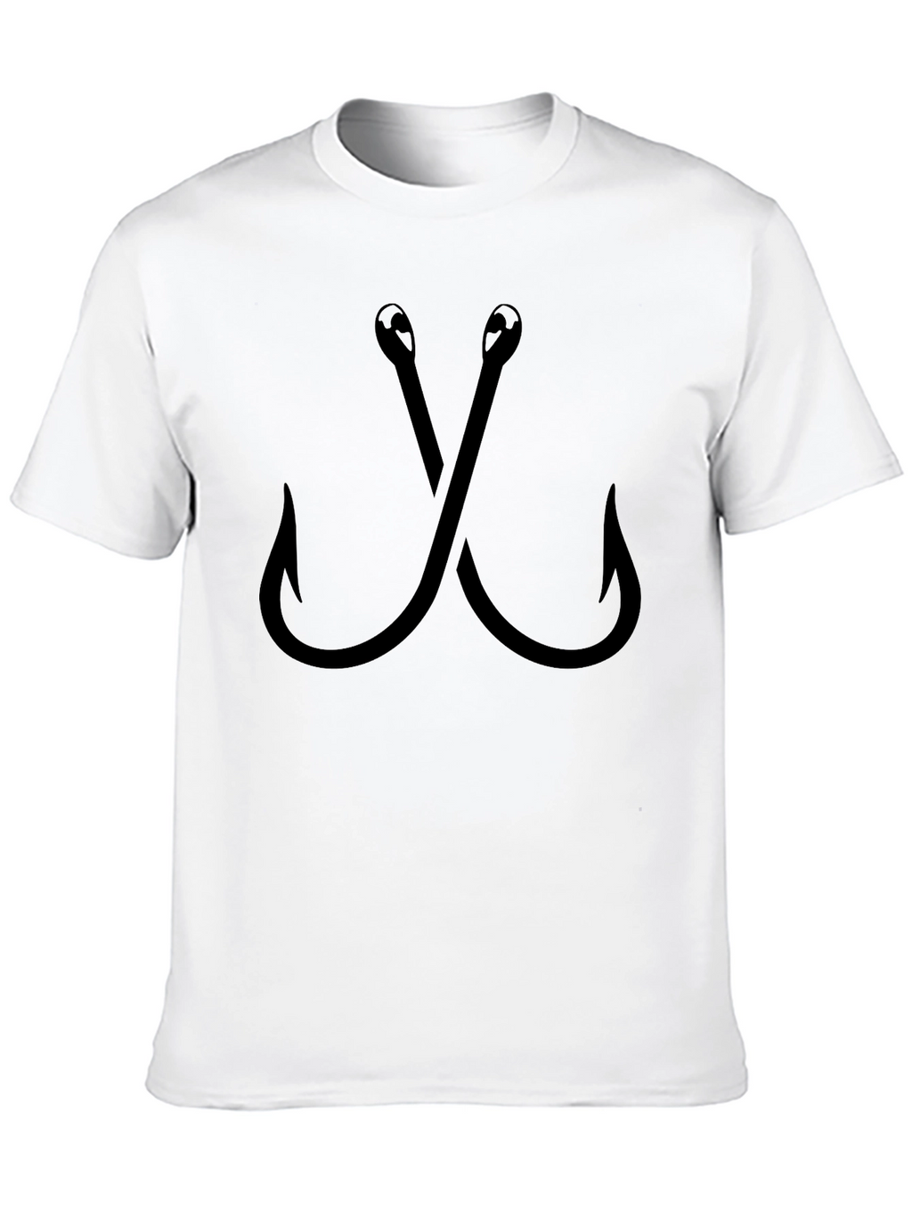Fishing Hooks Black T-Shirt