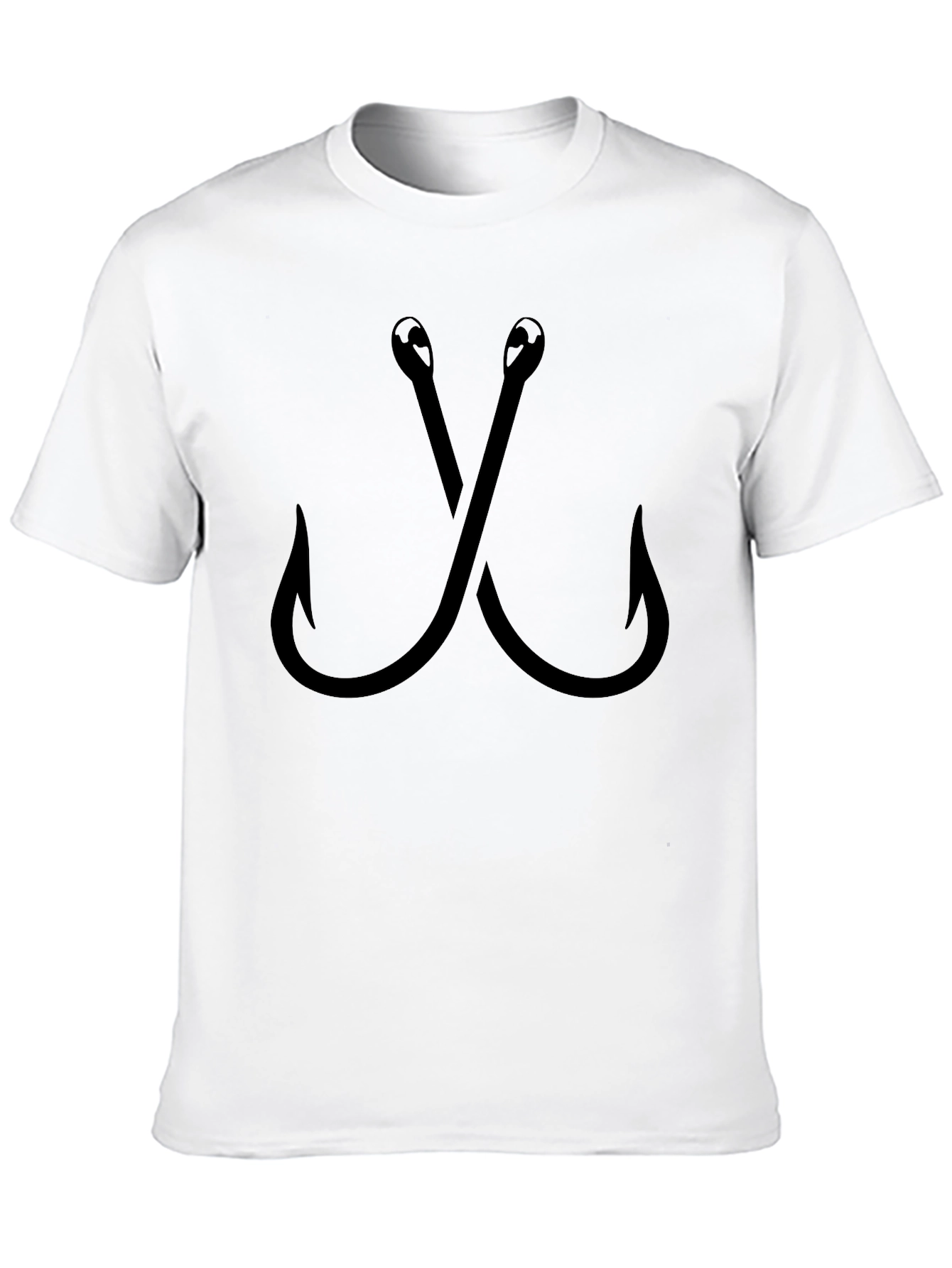 Fishing Hooks Black T-Shirt