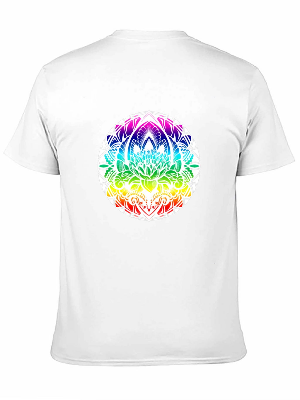 Rainbow Mandala Graphic Black T-Shirt