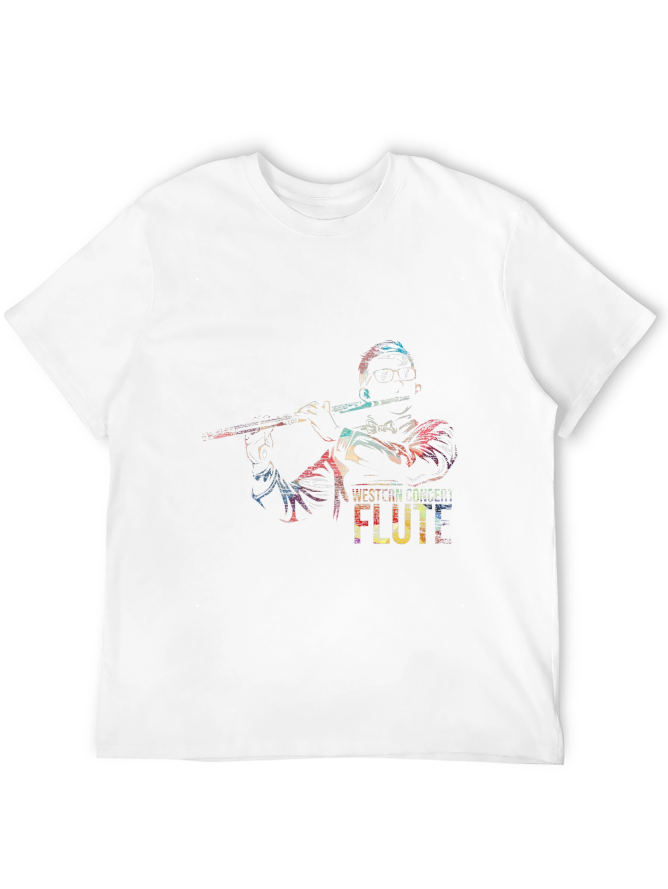 Western Concert Flute Black T-Shirt