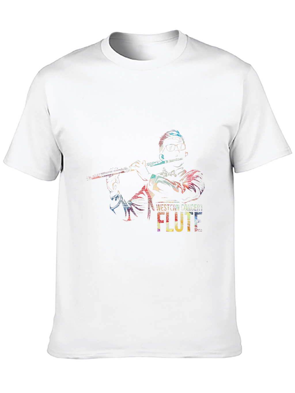 Western Concert Flute Black T-Shirt