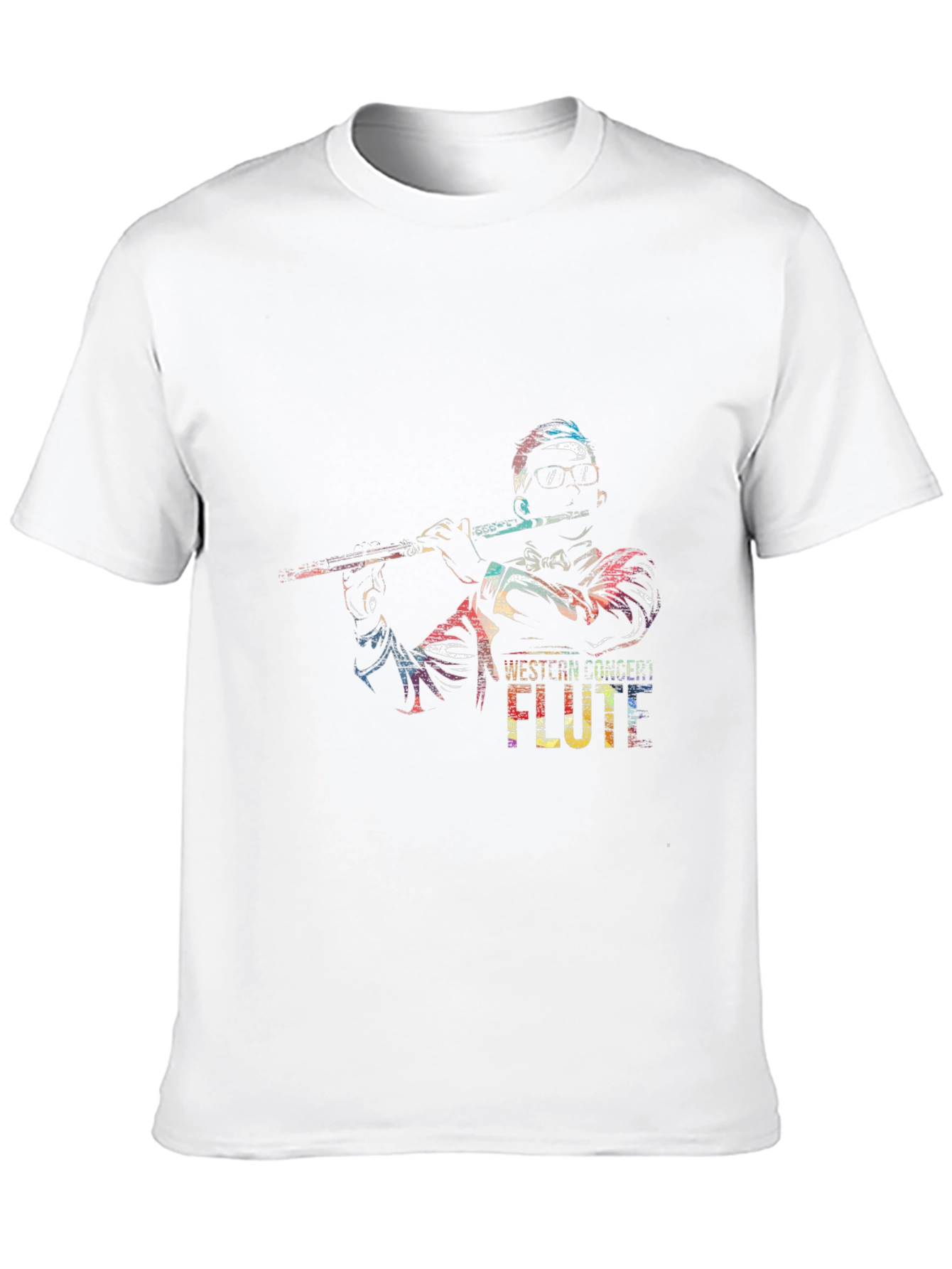Western Concert Flute Black T-Shirt