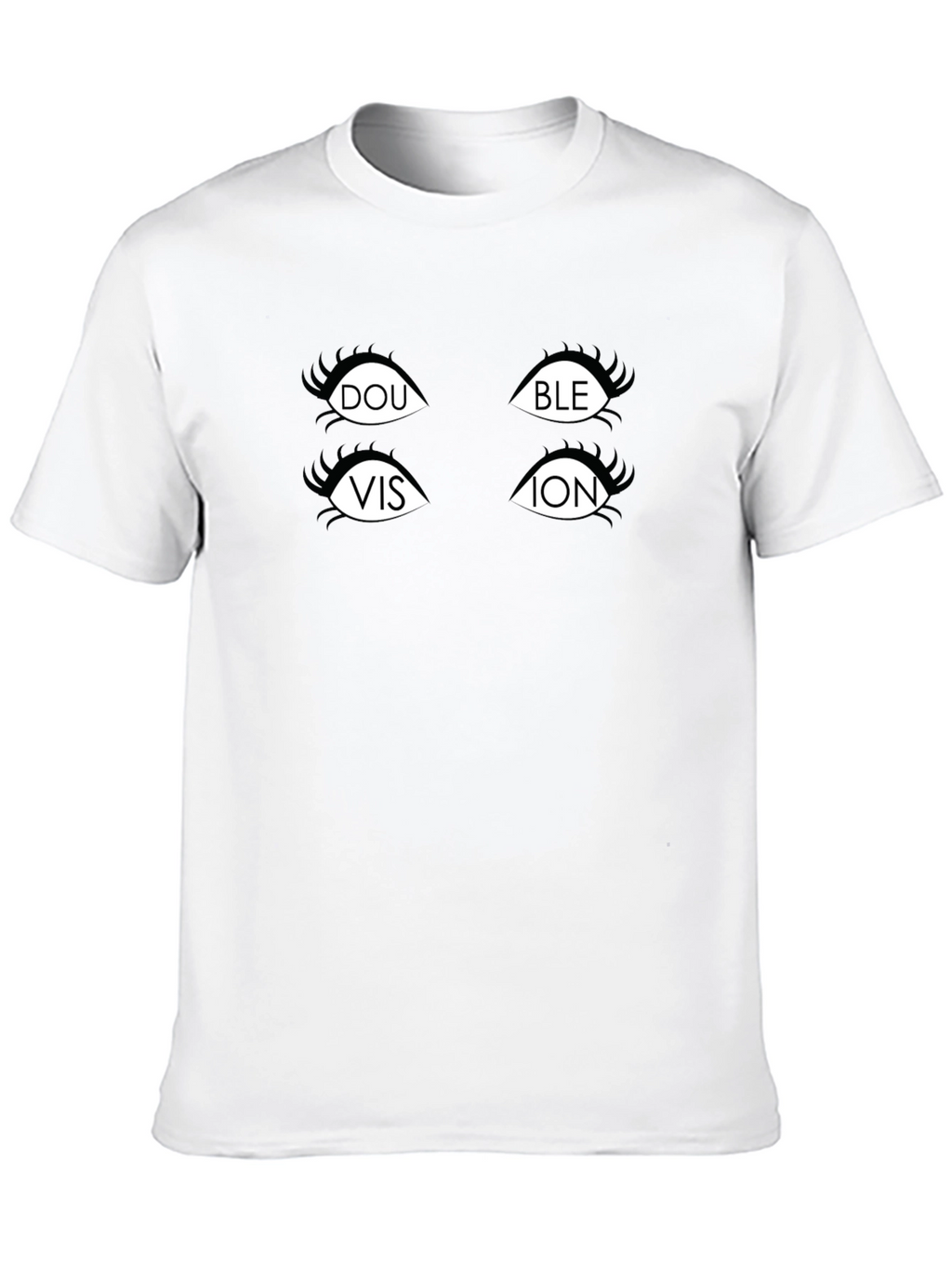Double Vision Graphic T-Shirt - Black Cotton Tee