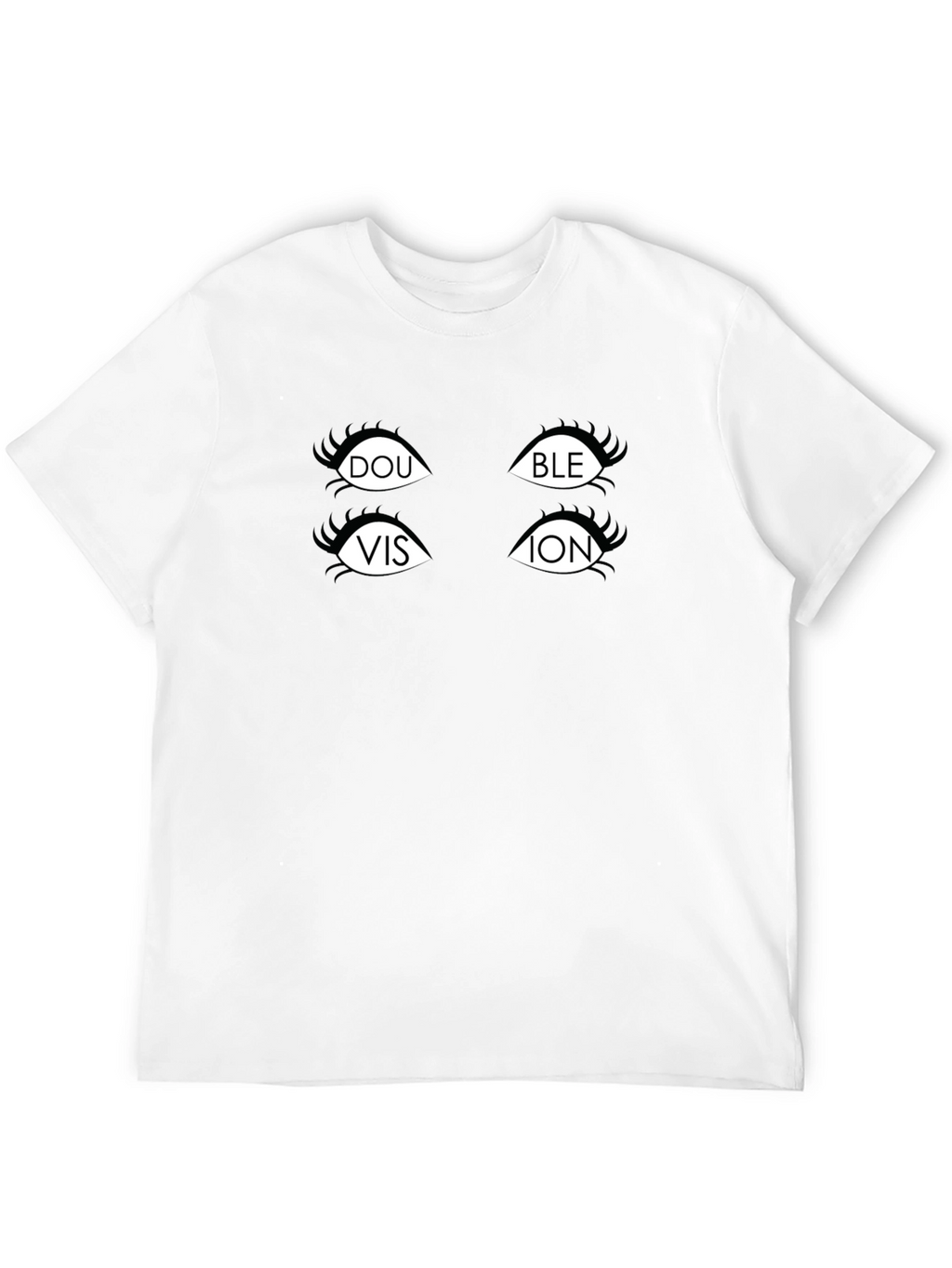 Double Vision Graphic T-Shirt - Black Cotton Tee