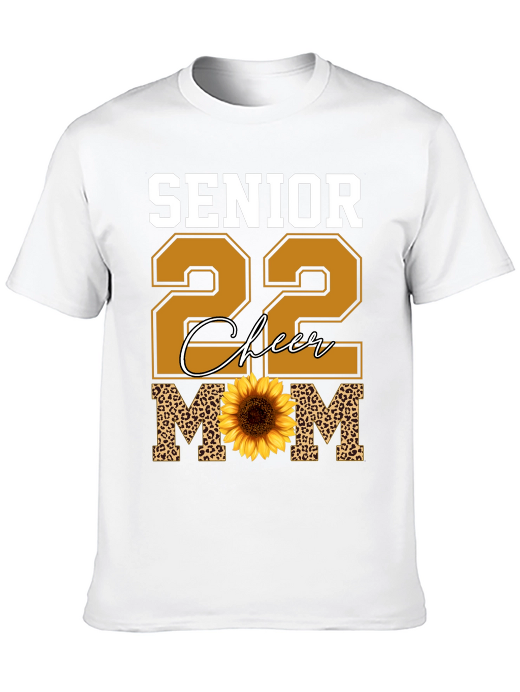 Senior 22 Cheer Mom Sunflower T-Shirt