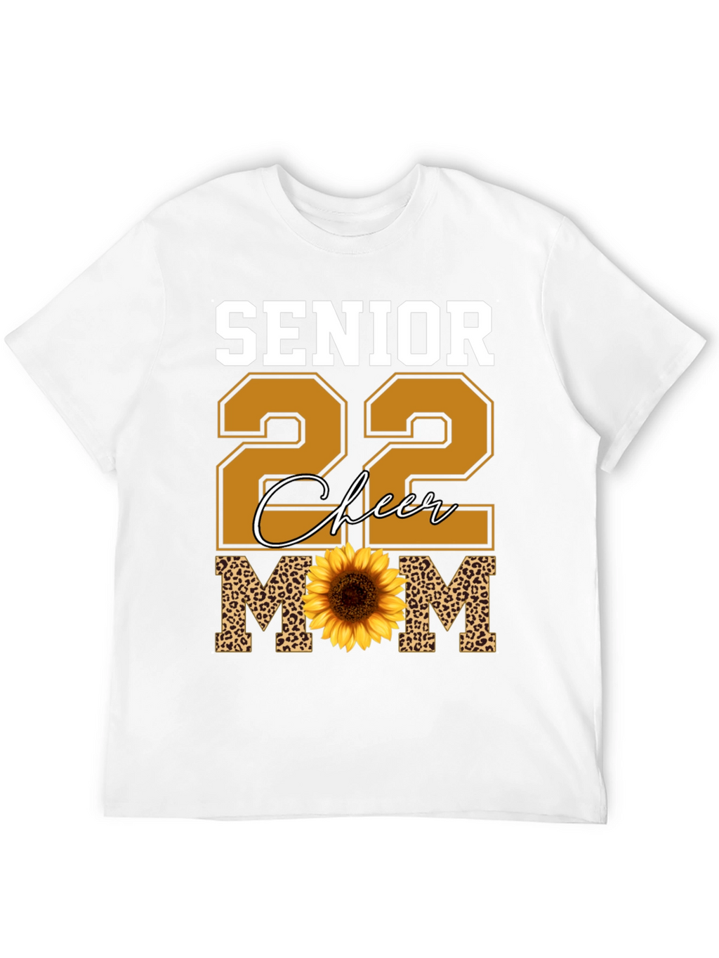 Senior 22 Cheer Mom Sunflower T-Shirt