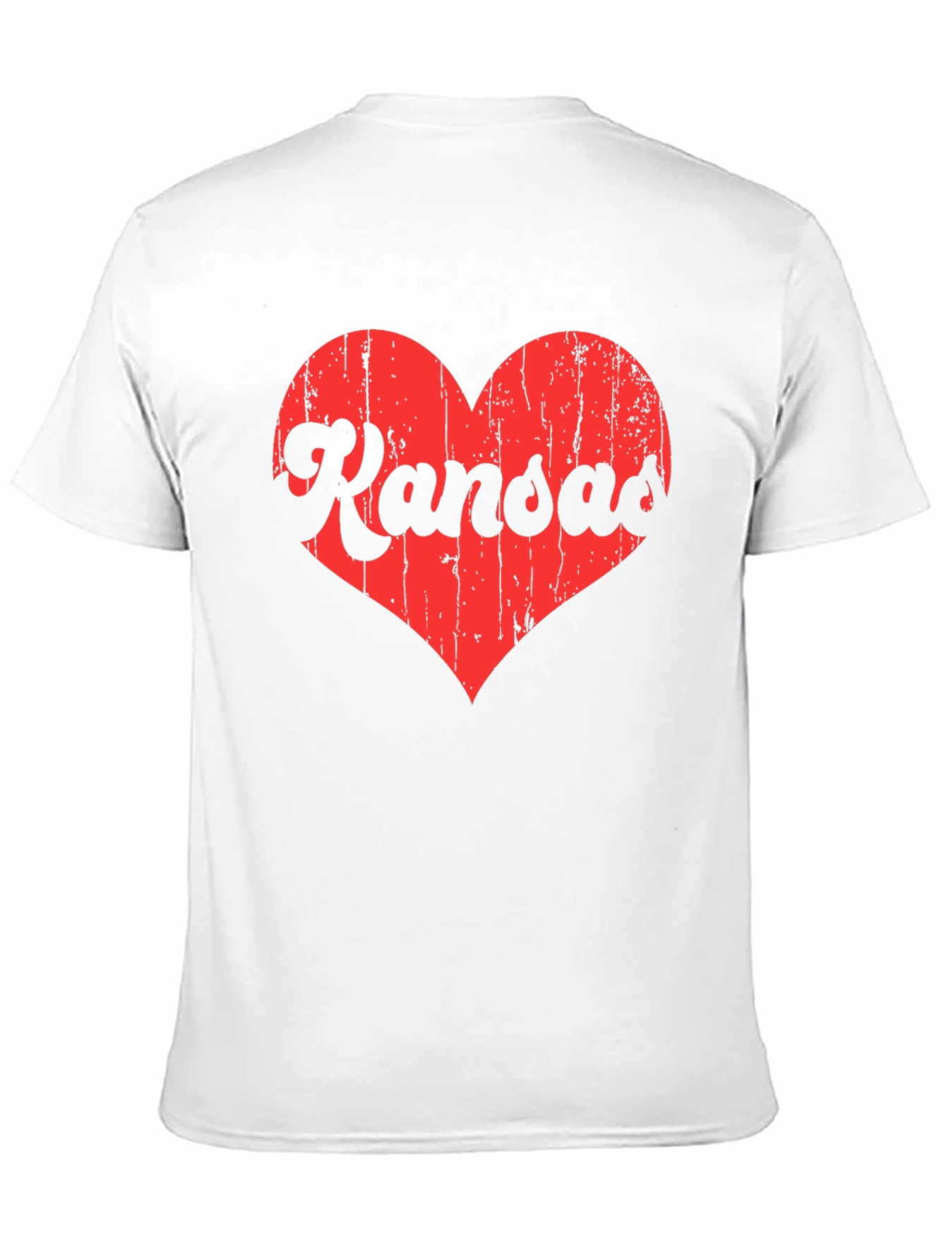 Kansas Love Heart Distressed Graphic Tee