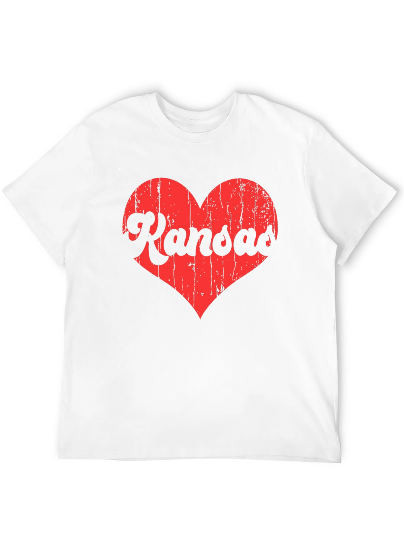 Kansas Love Heart Distressed Graphic Tee