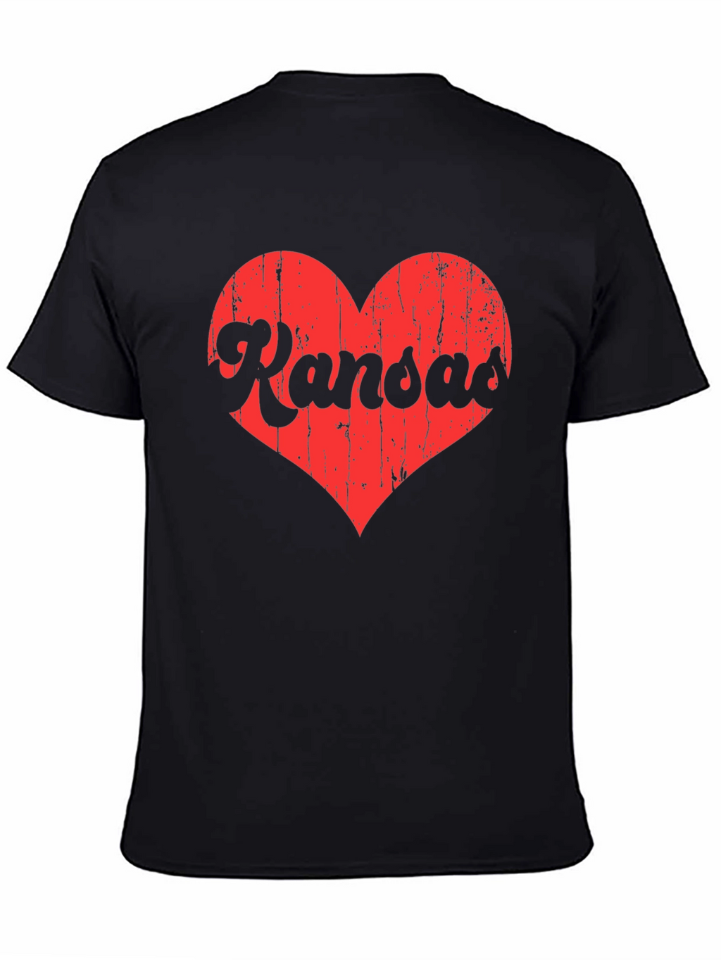 Kansas Love Heart Distressed Graphic Tee