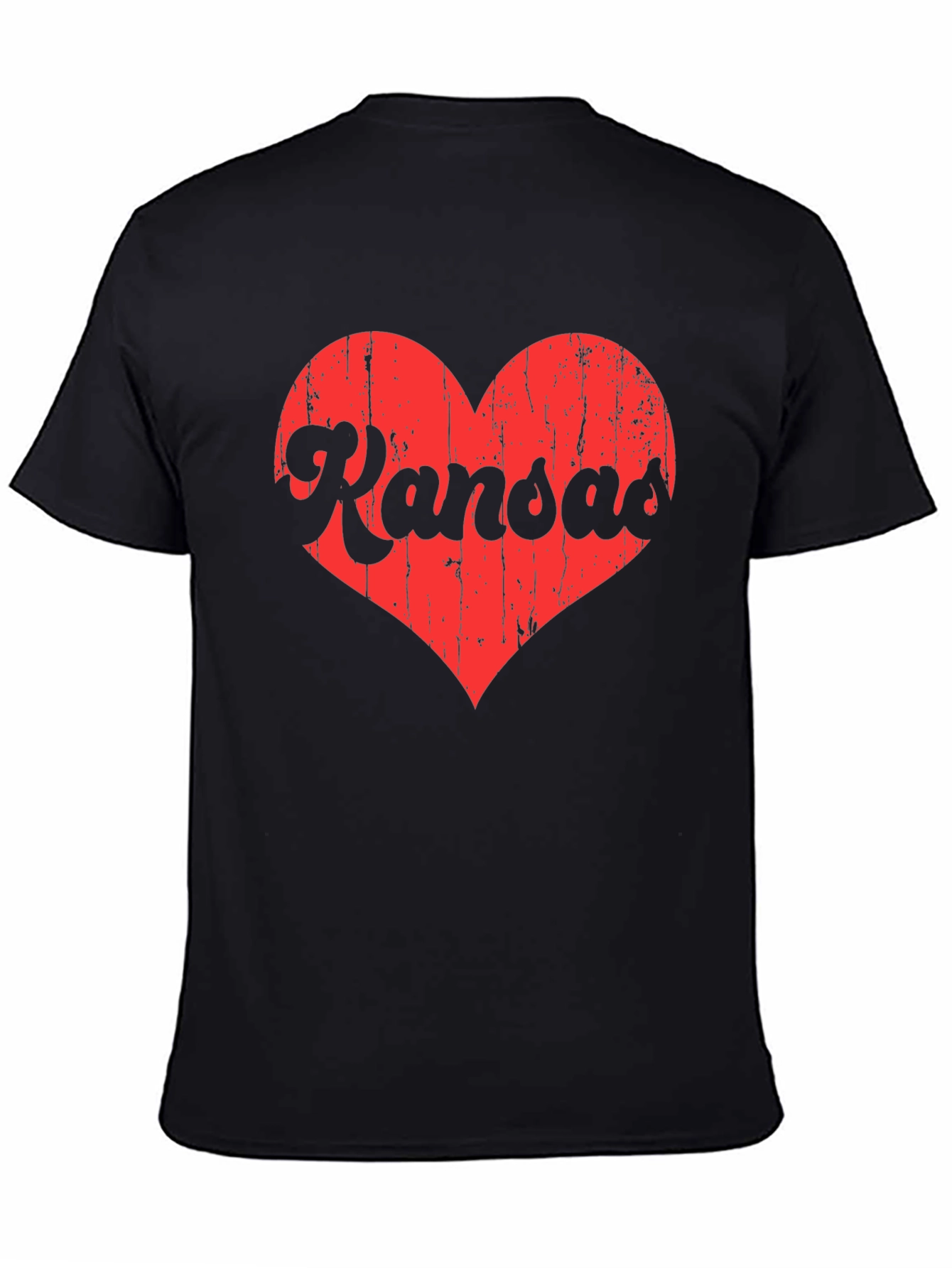 Kansas Love Heart Distressed Graphic Tee