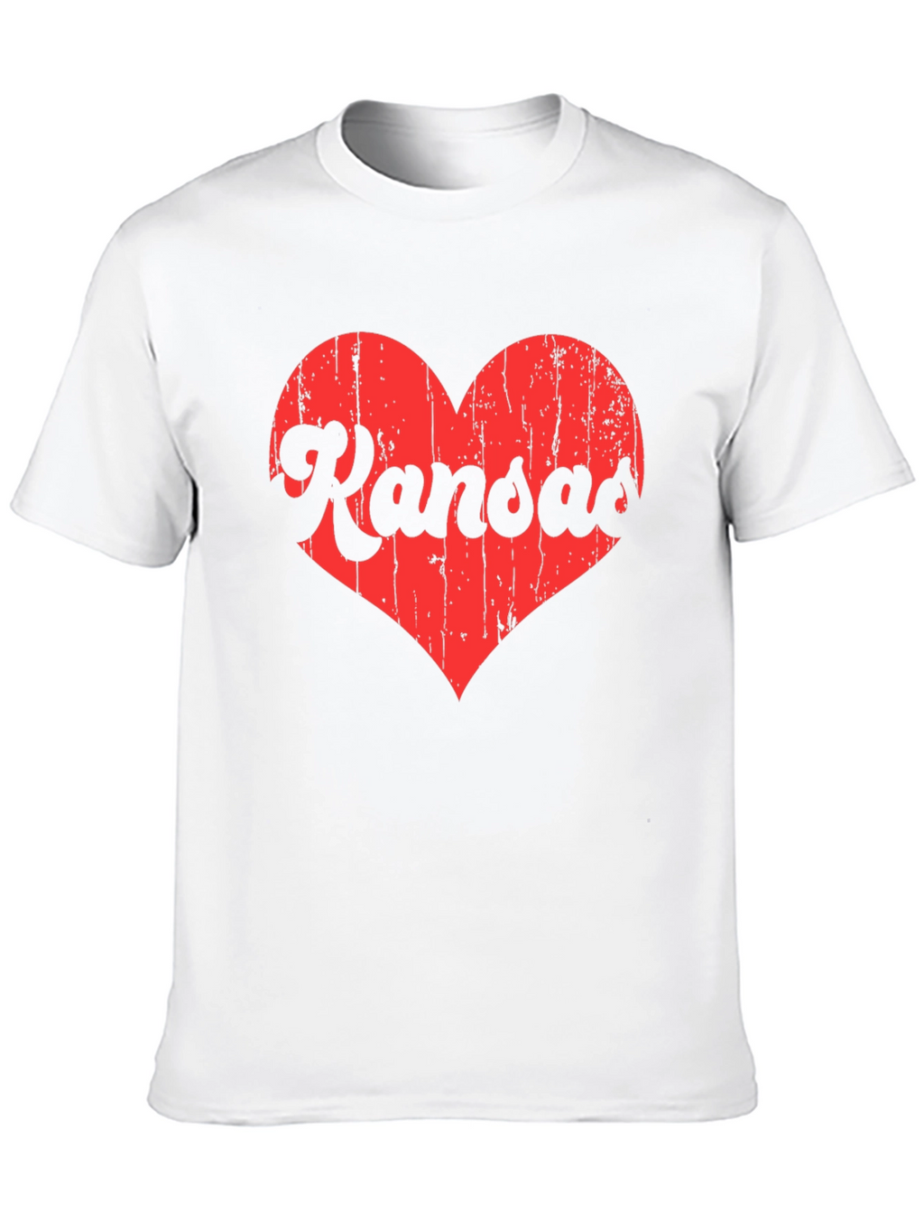 Kansas Love Heart Distressed Graphic Tee