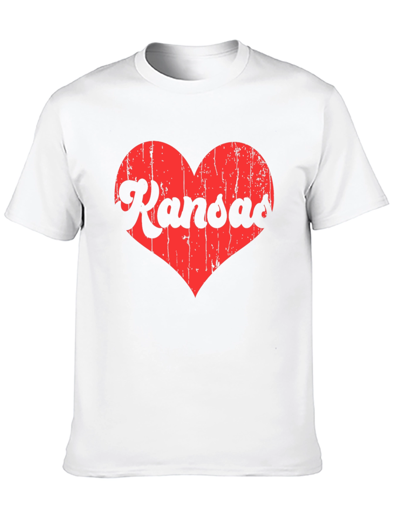 Kansas Love Heart Distressed Graphic Tee