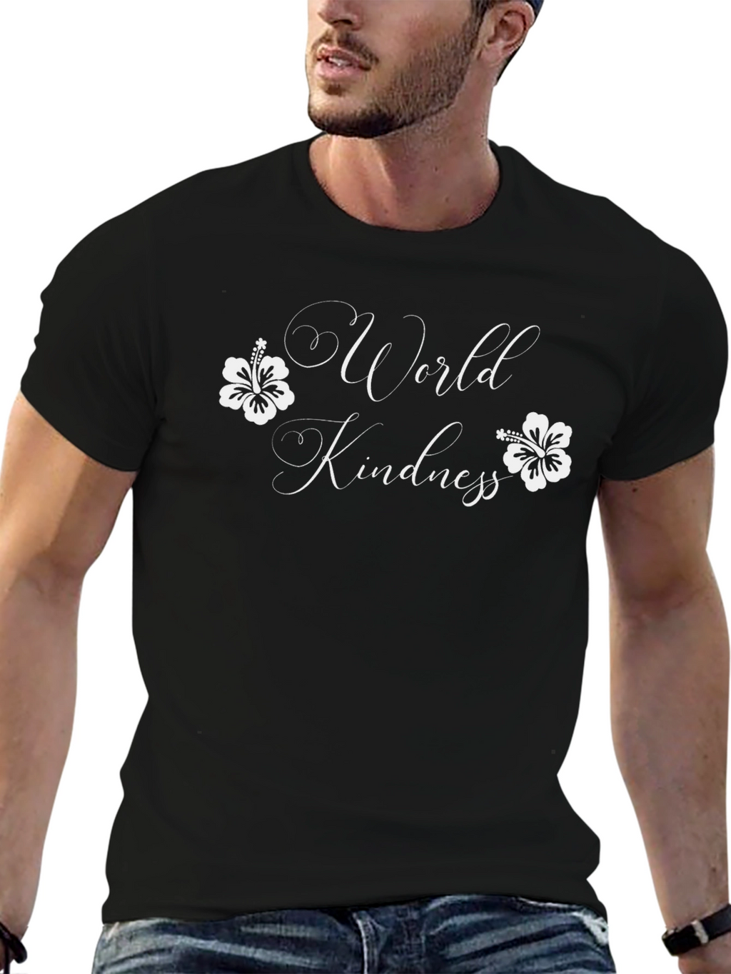 World Kindness Graphic Black T-Shirt