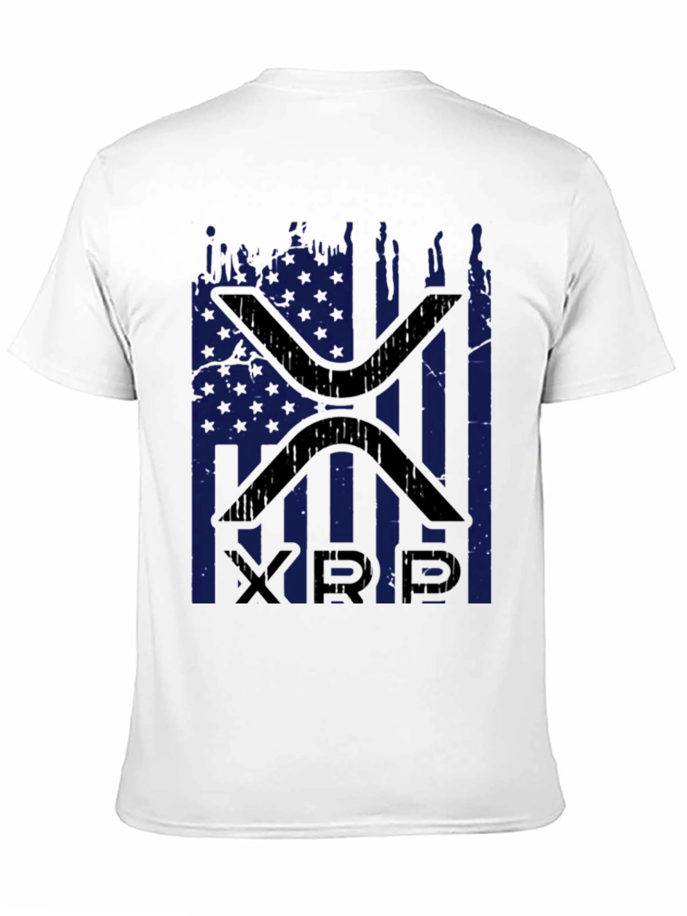 XRP Distressed American Flag Graphic T-Shirt