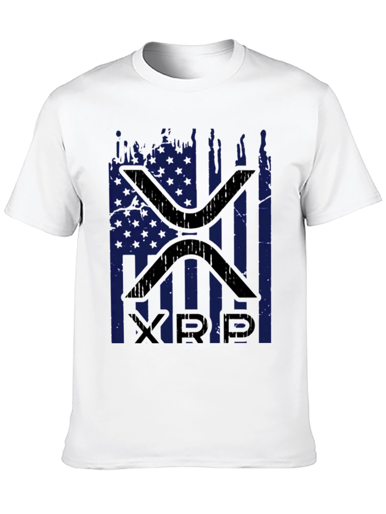 XRP Distressed American Flag Graphic T-Shirt