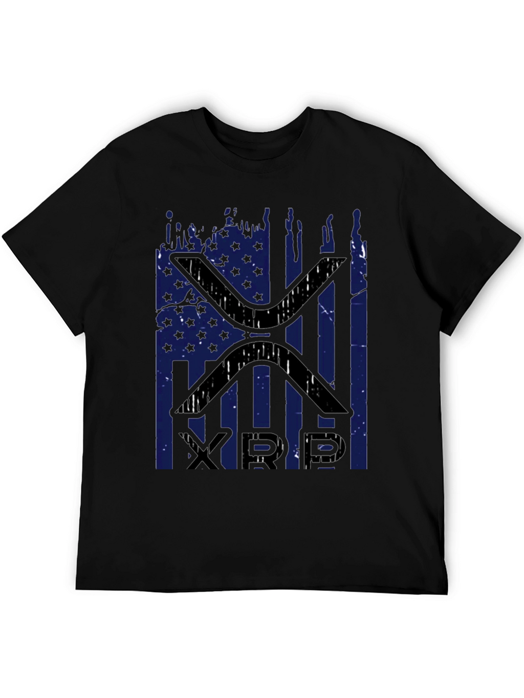 XRP Distressed American Flag Graphic T-Shirt