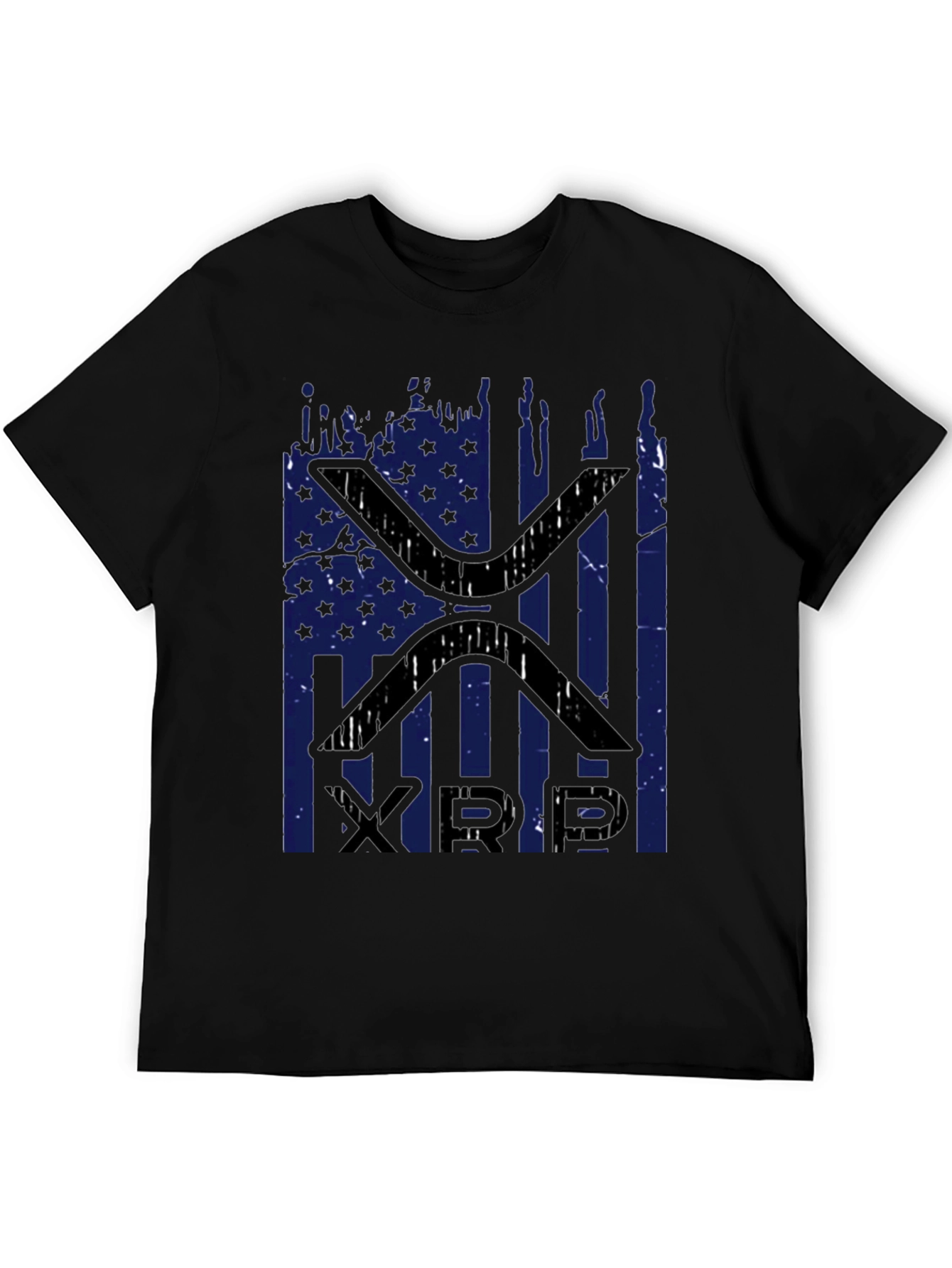 XRP Distressed American Flag Graphic T-Shirt