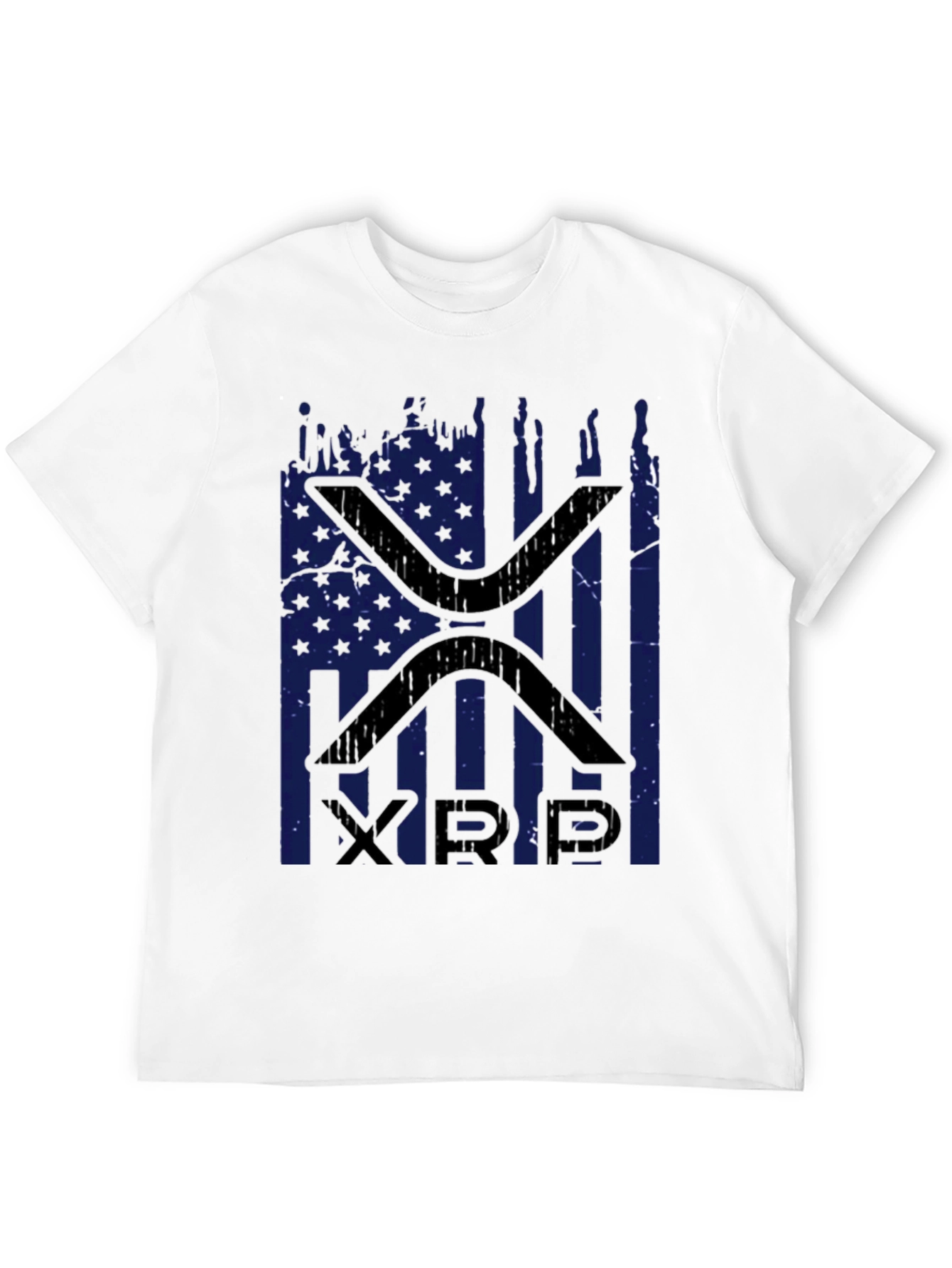 XRP Distressed American Flag Graphic T-Shirt