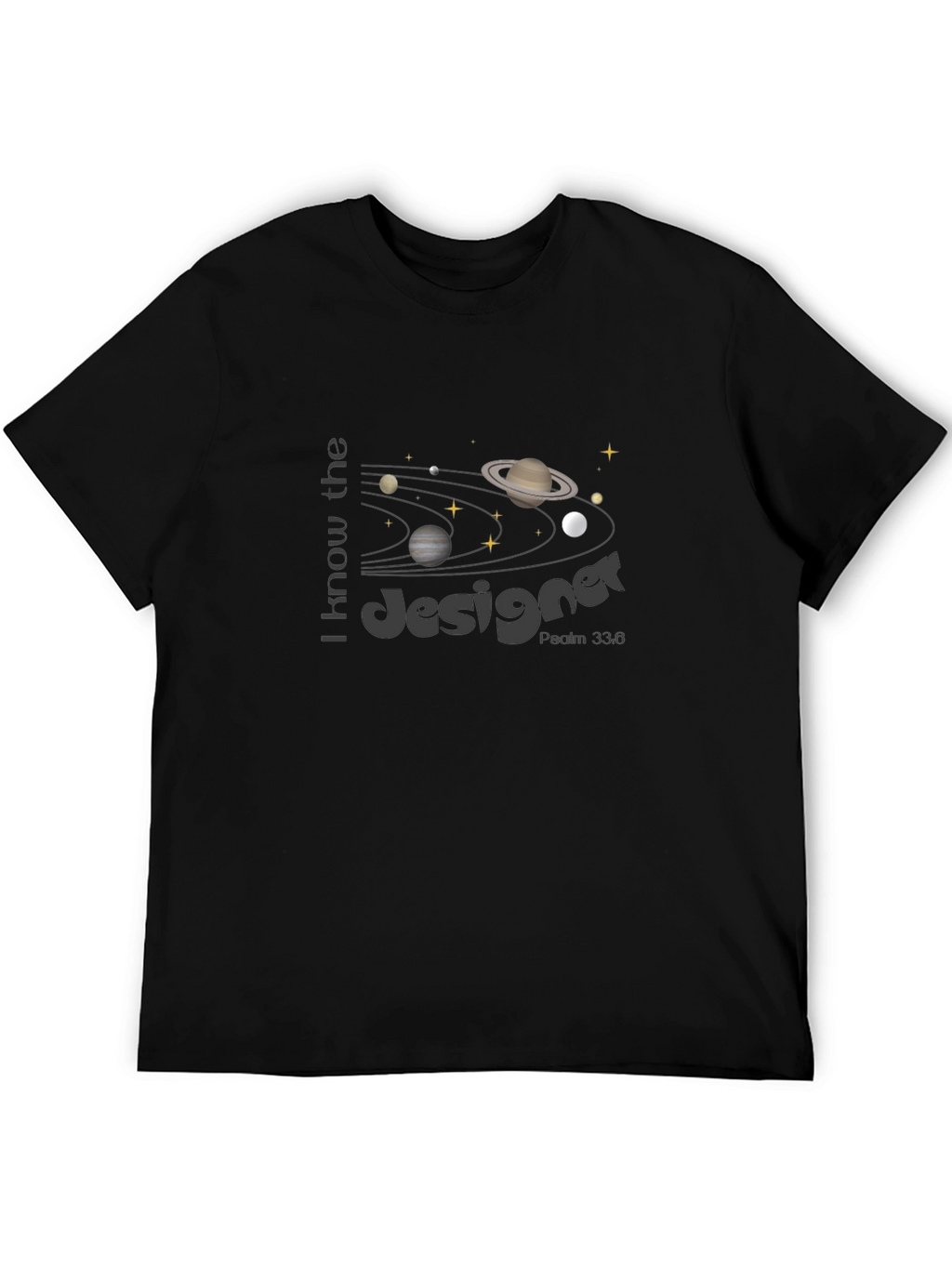 I Know the Designer Black T-Shirt