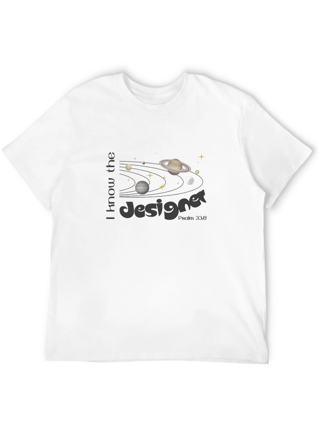 I Know the Designer Black T-Shirt