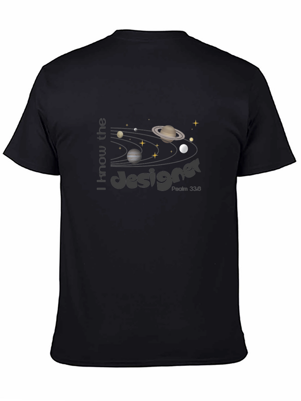 I Know the Designer Black T-Shirt