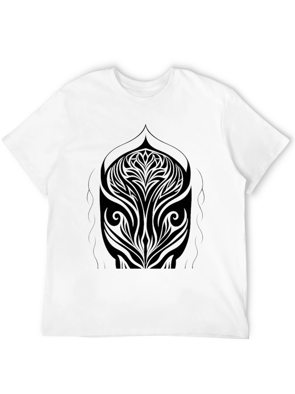 Abstract Tribal Art Black T-Shirt