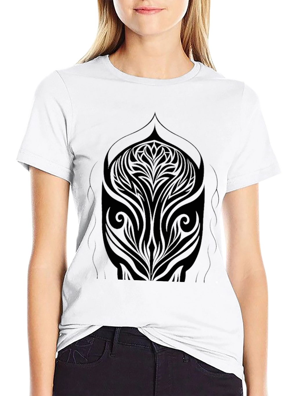 Abstract Tribal Art Black T-Shirt