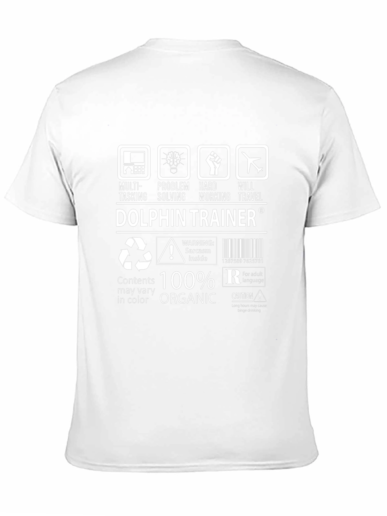 Dolphin Trainer 100% Organic Funny T-Shirt
