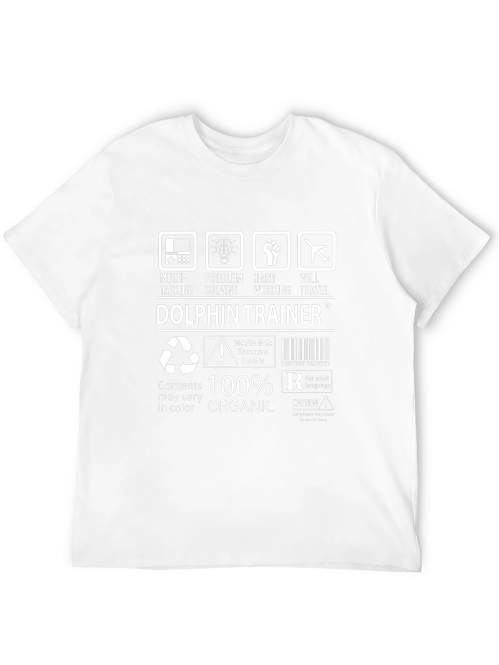 Dolphin Trainer 100% Organic Funny T-Shirt