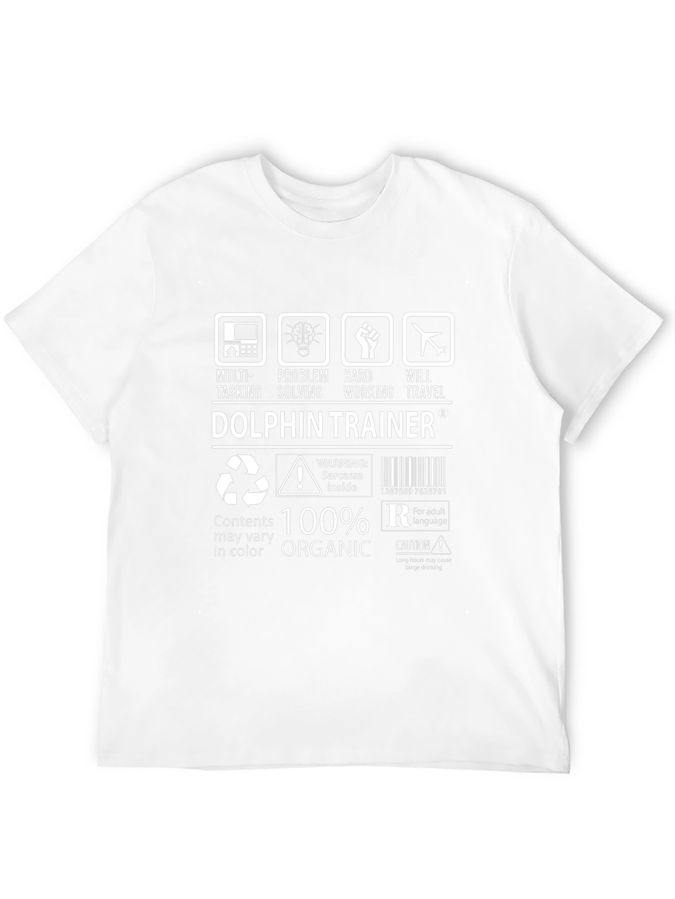 Dolphin Trainer 100% Organic Funny T-Shirt