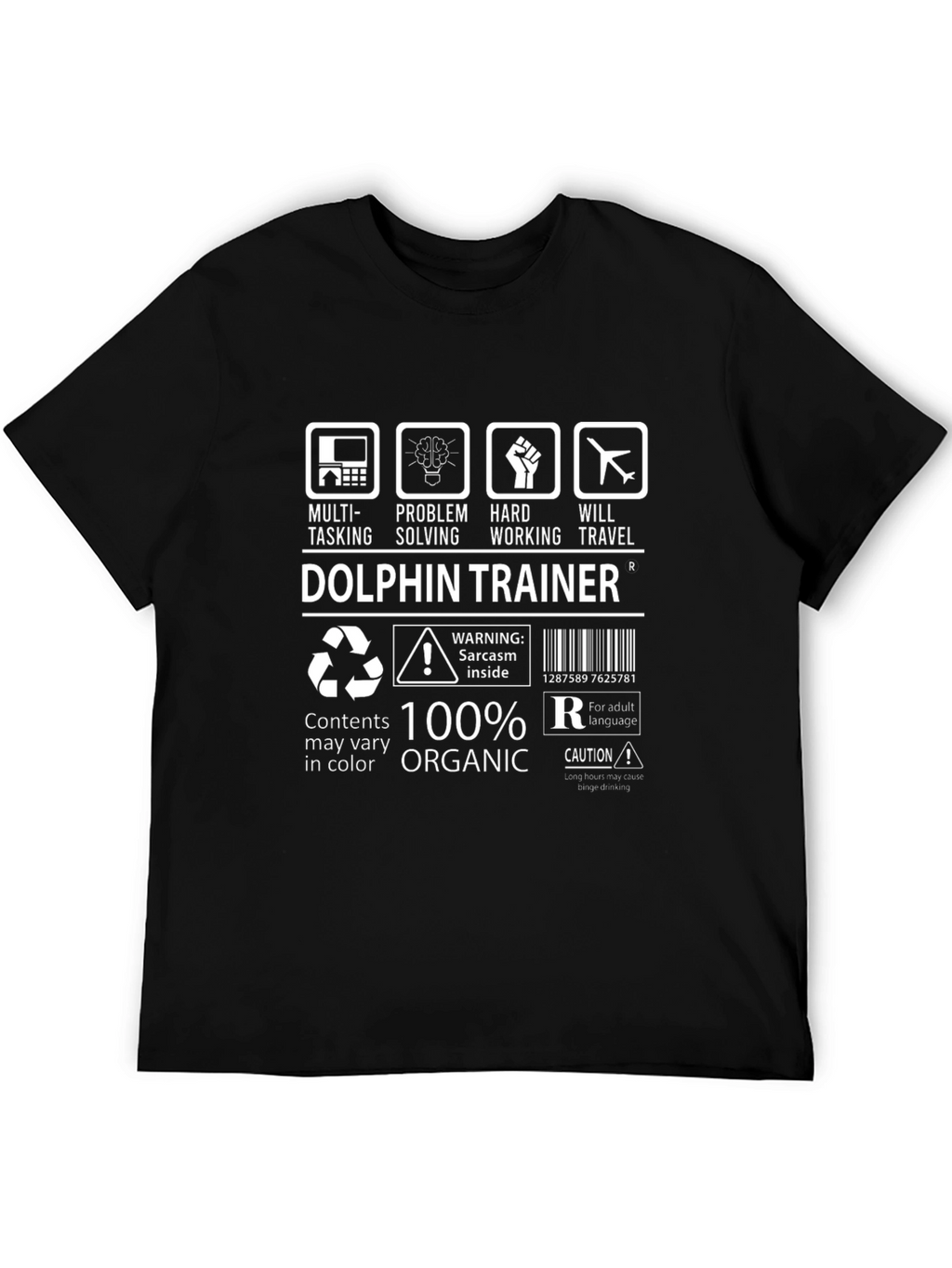 Dolphin Trainer 100% Organic Funny T-Shirt