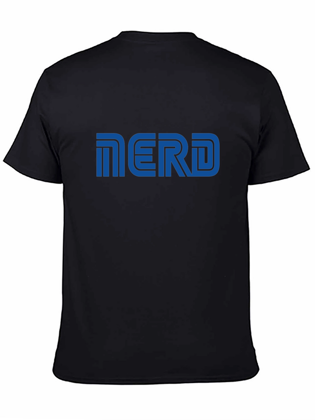 Nerd Graphic T-Shirt - Blue Print on Black