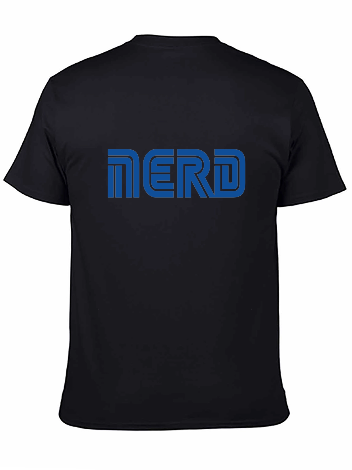 Nerd Graphic T-Shirt - Blue Print on Black