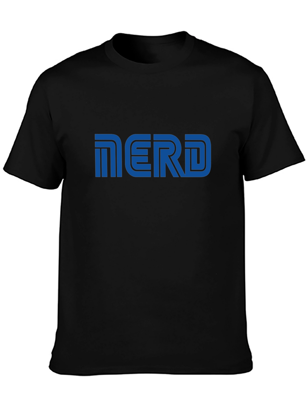 Nerd Graphic T-Shirt - Blue Print on Black