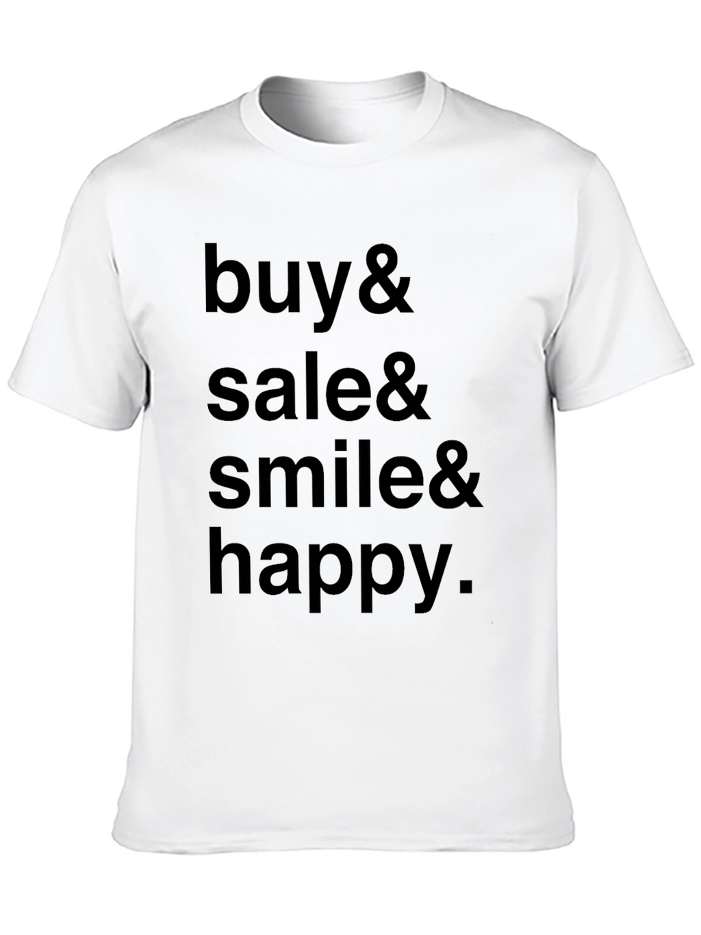 Buy Sale Smile Happy Black T-Shirt