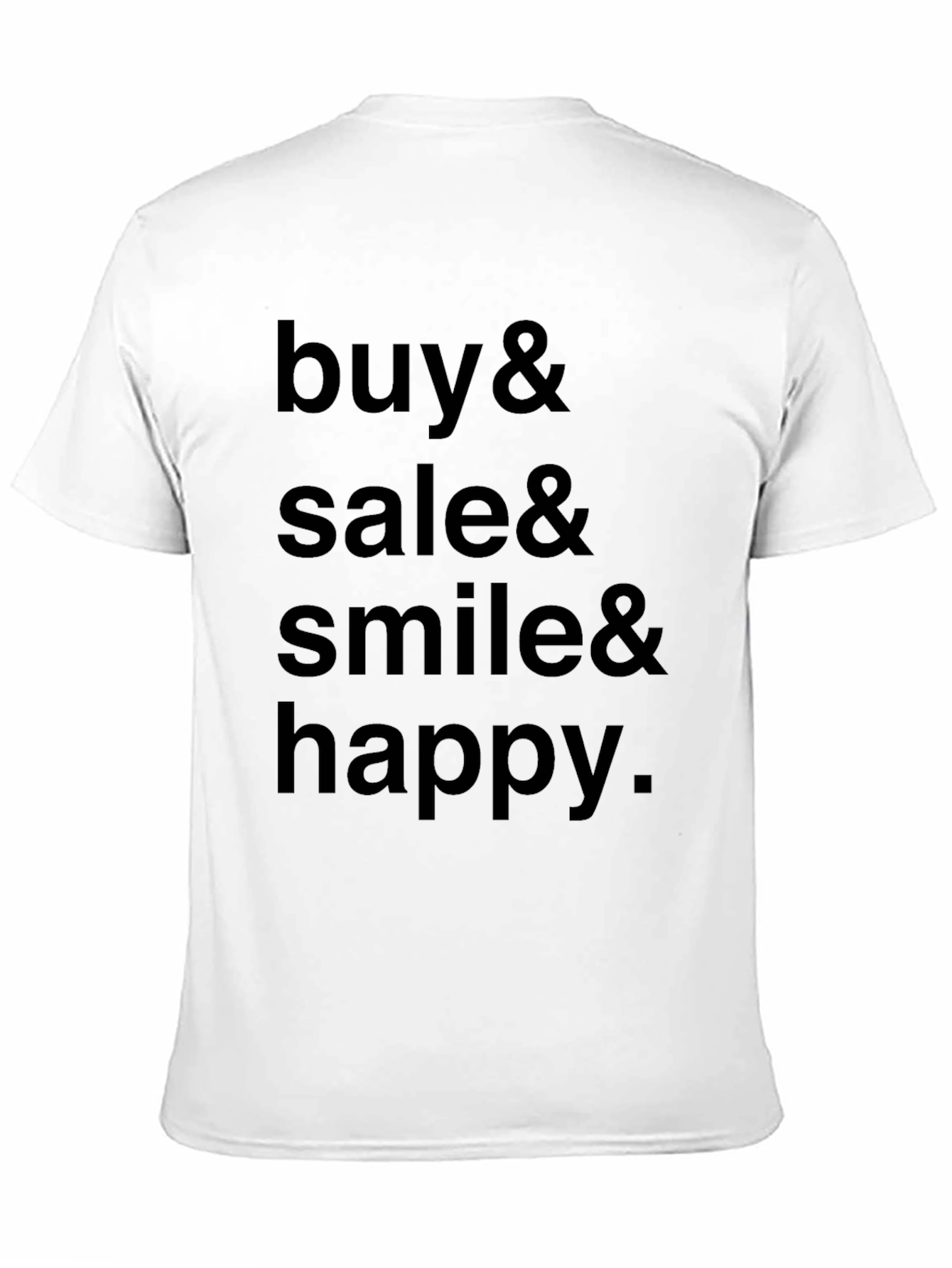 Buy Sale Smile Happy Black T-Shirt