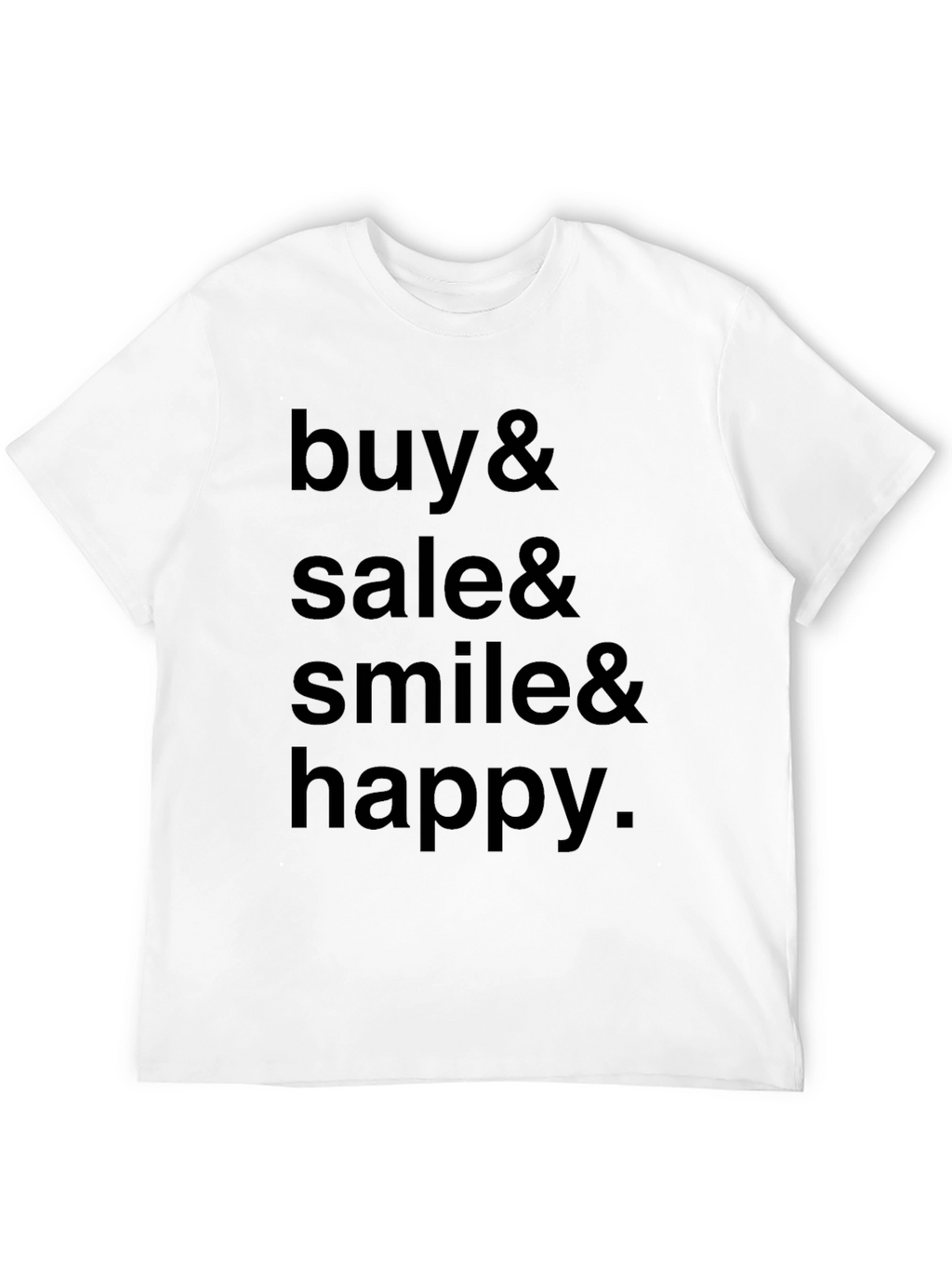 Buy Sale Smile Happy Black T-Shirt