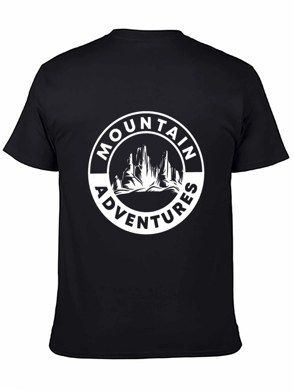 Mountain Adventures Graphic Tee - Black Cotton Blend