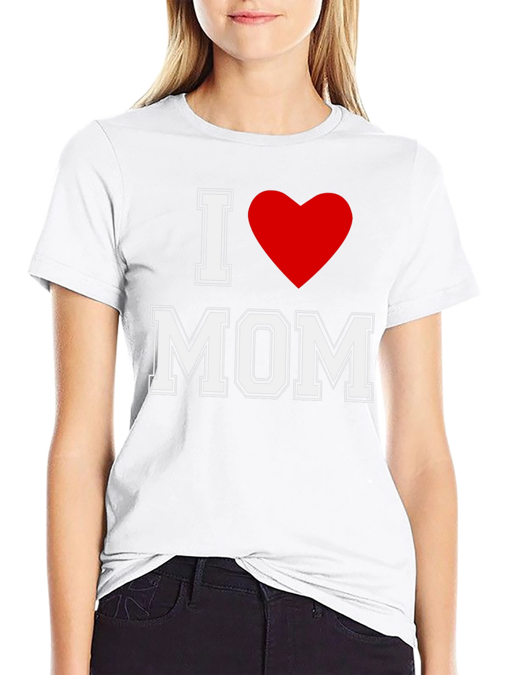 I Heart Mom Black T-Shirt - Mothers Day Gift