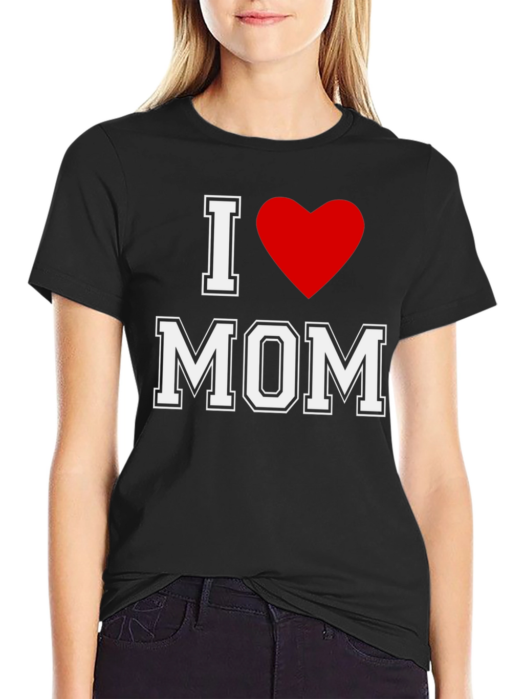I Heart Mom Black T-Shirt - Mothers Day Gift