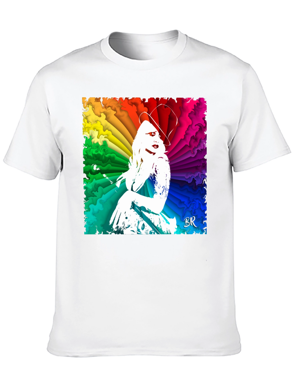 Vibrant Rainbow Woman Graphic T-Shirt