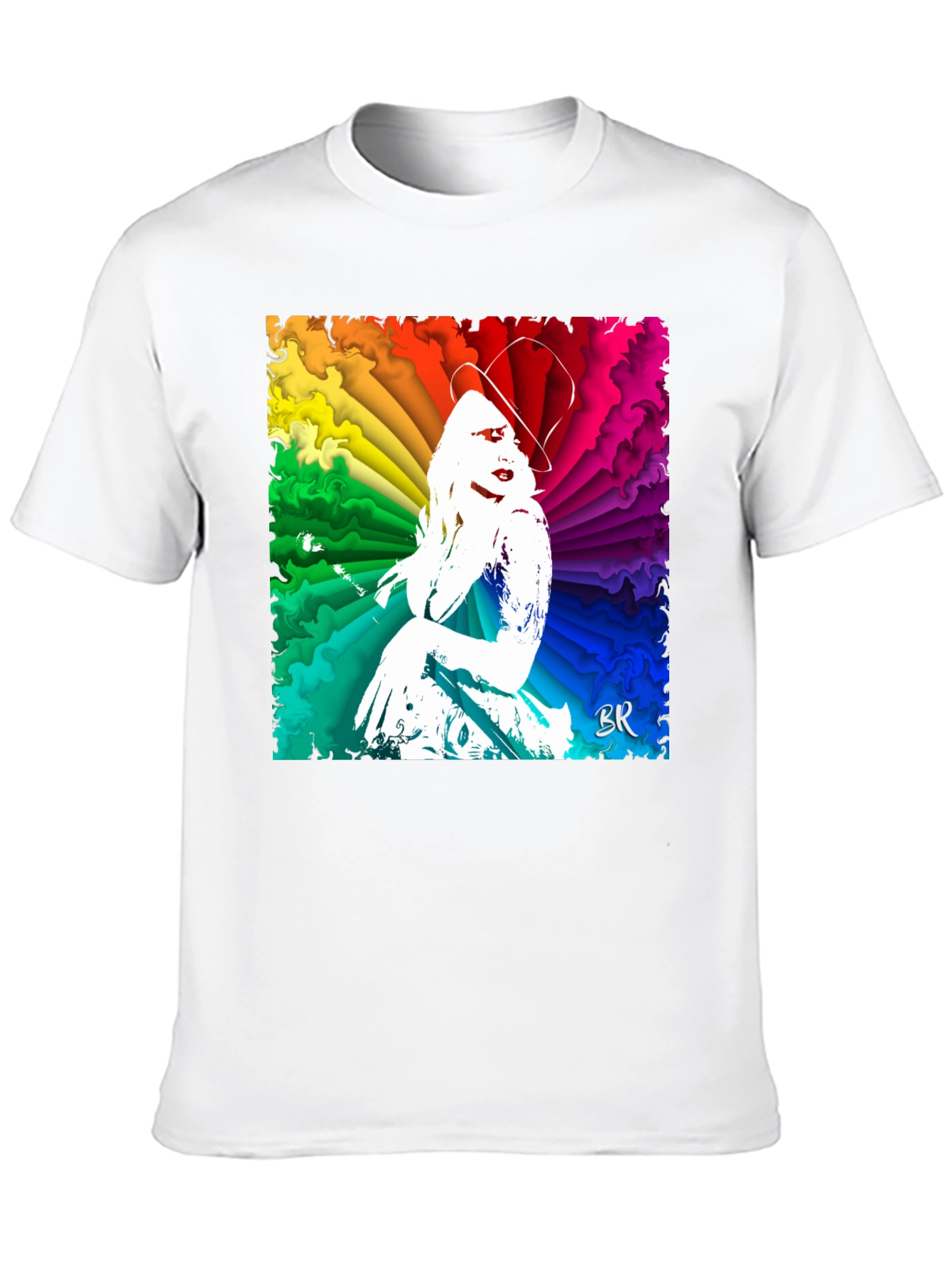 Vibrant Rainbow Woman Graphic T-Shirt