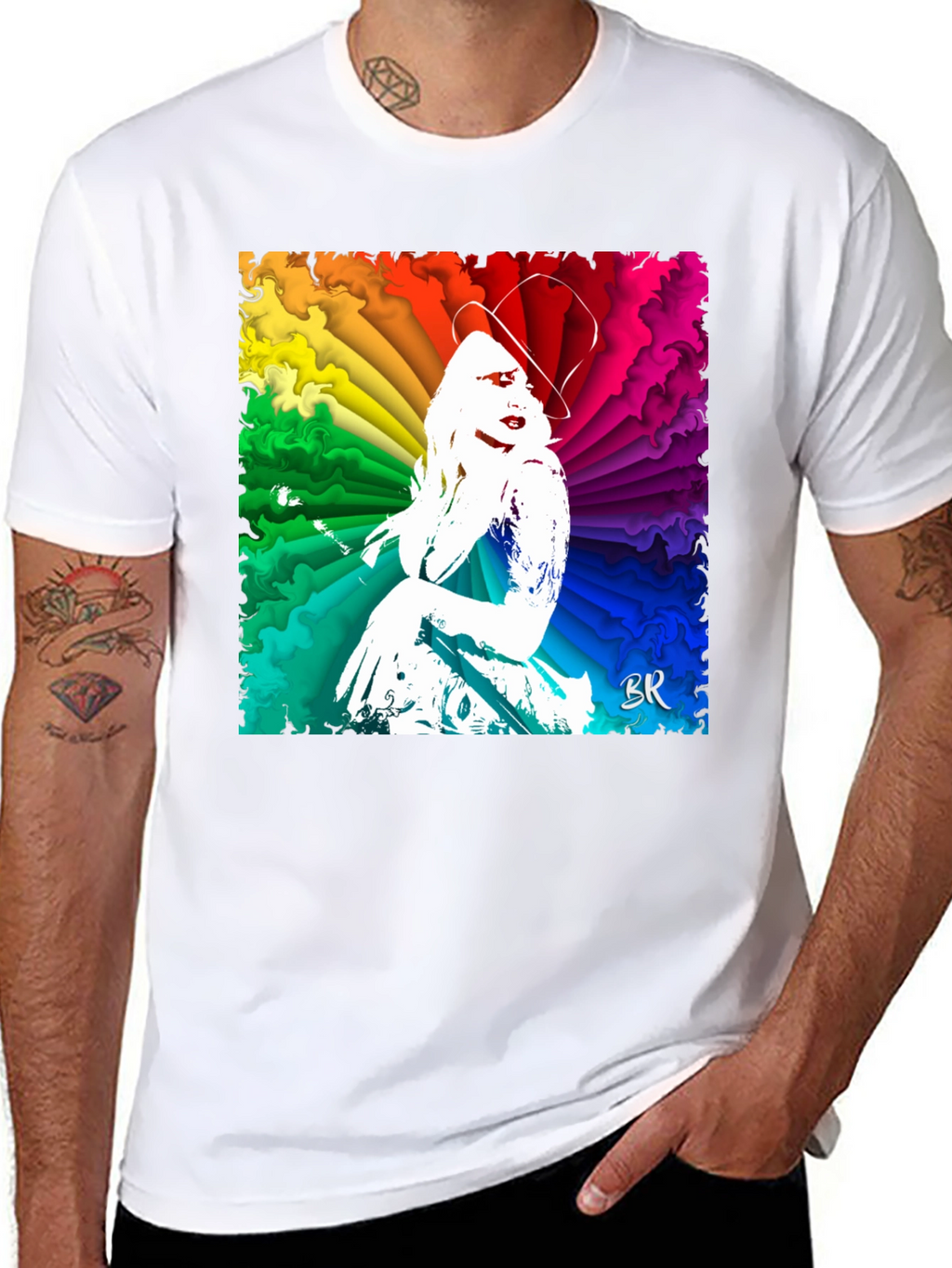 Vibrant Rainbow Woman Graphic T-Shirt
