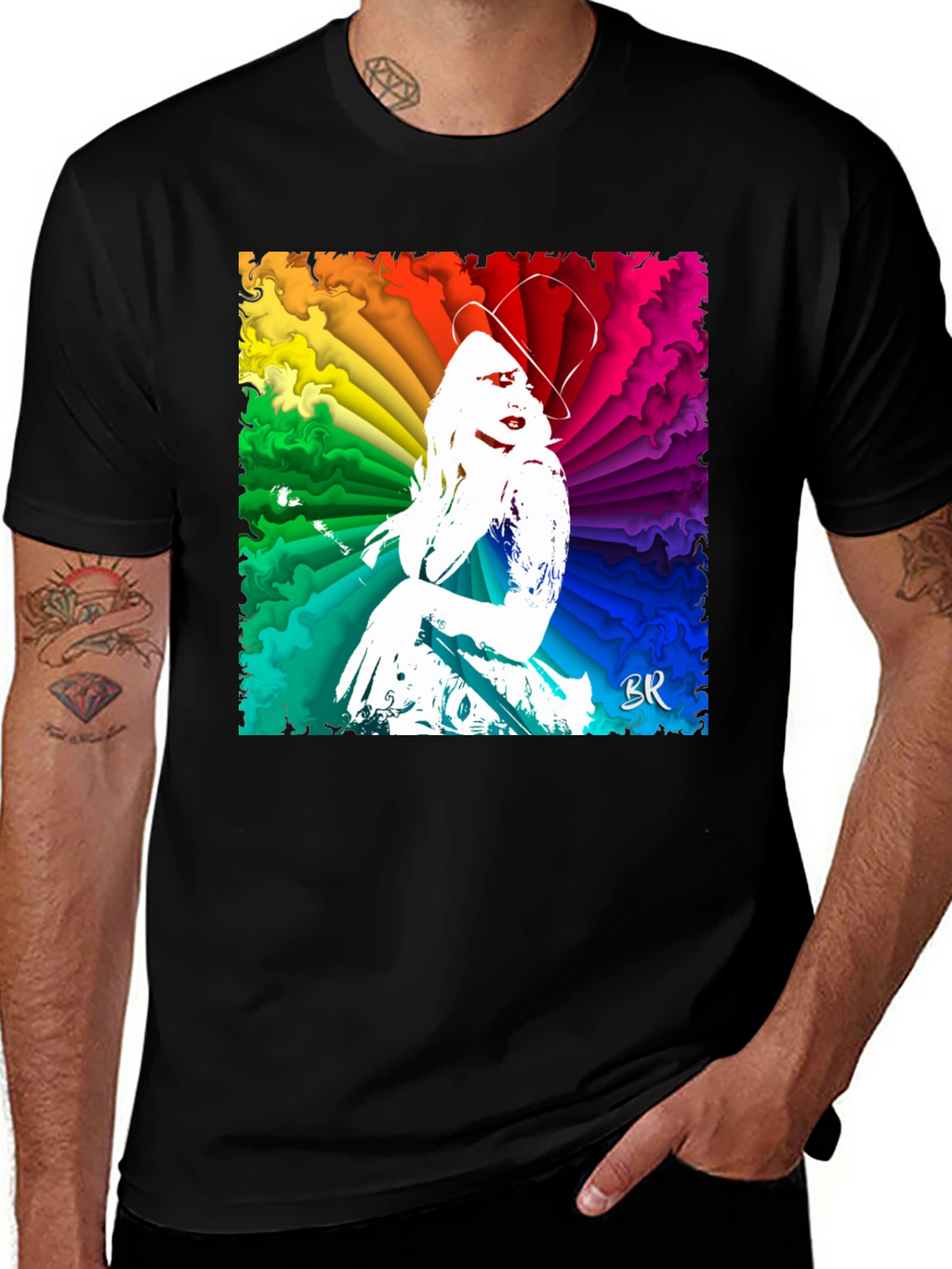 Vibrant Rainbow Woman Graphic T-Shirt