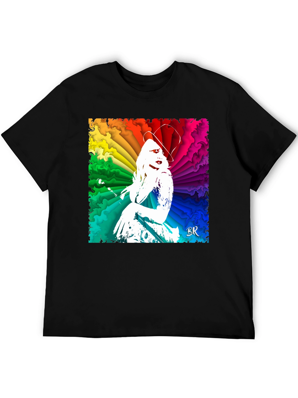 Vibrant Rainbow Woman Graphic T-Shirt
