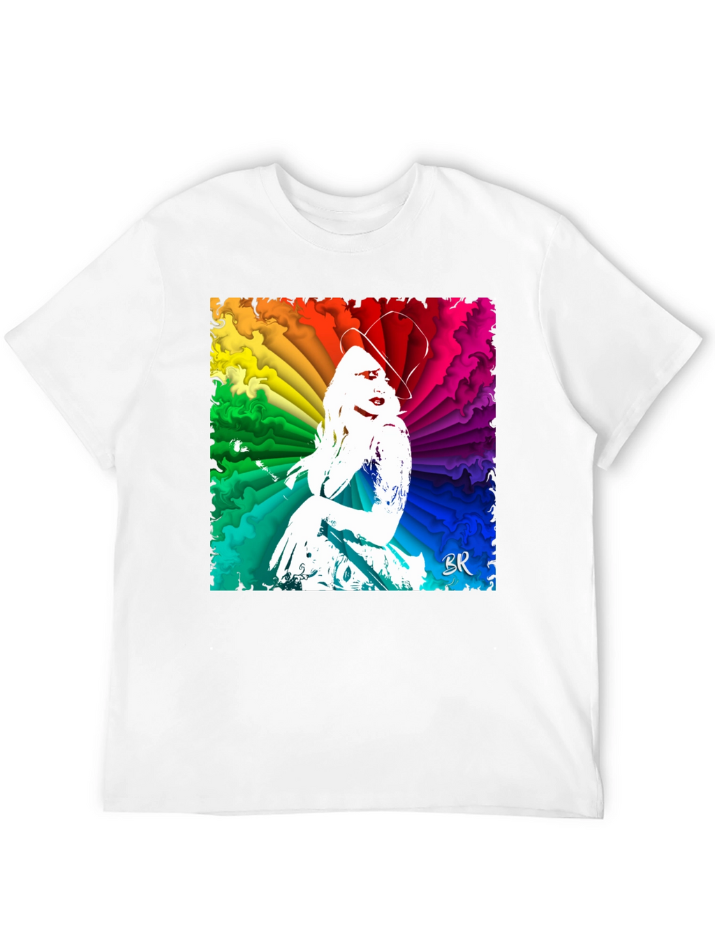 Vibrant Rainbow Woman Graphic T-Shirt