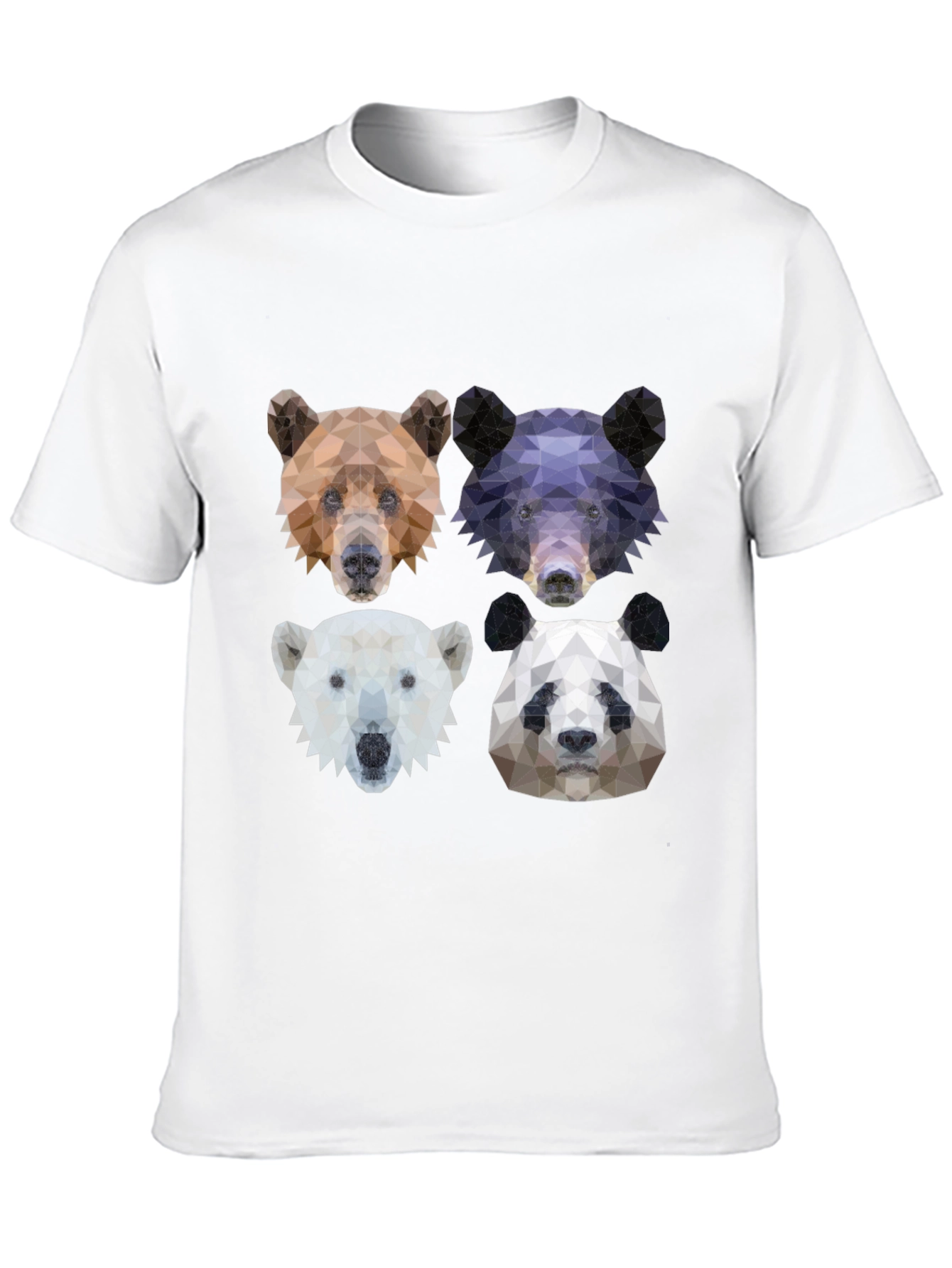 Geometric Bear Graphic T-Shirt - Animal Lover Tee