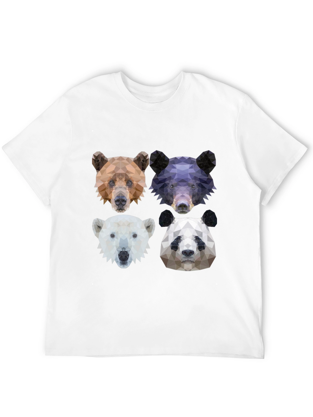 Geometric Bear Graphic T-Shirt - Animal Lover Tee